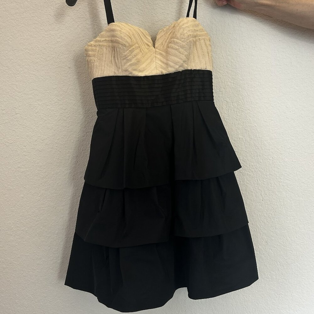 BCBG Black and White Dress Size 0
